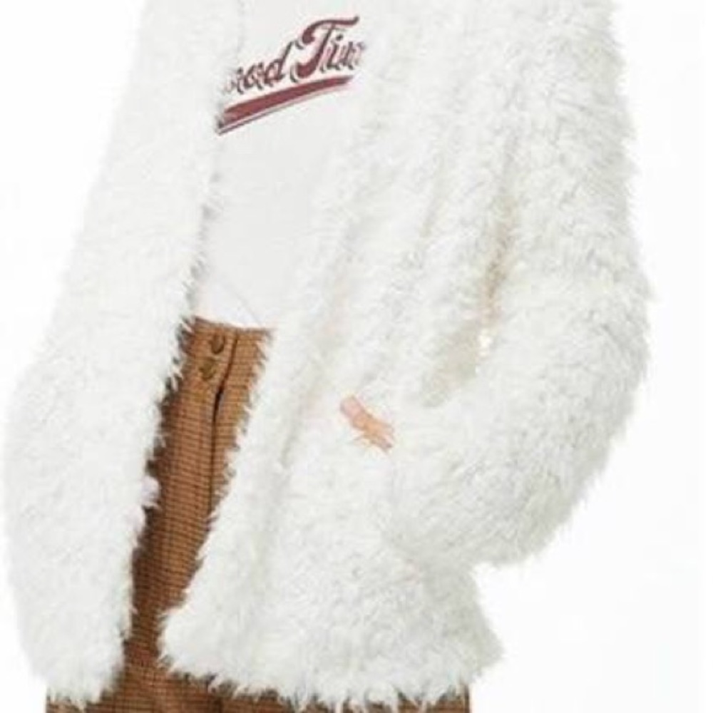 White fluffy coat